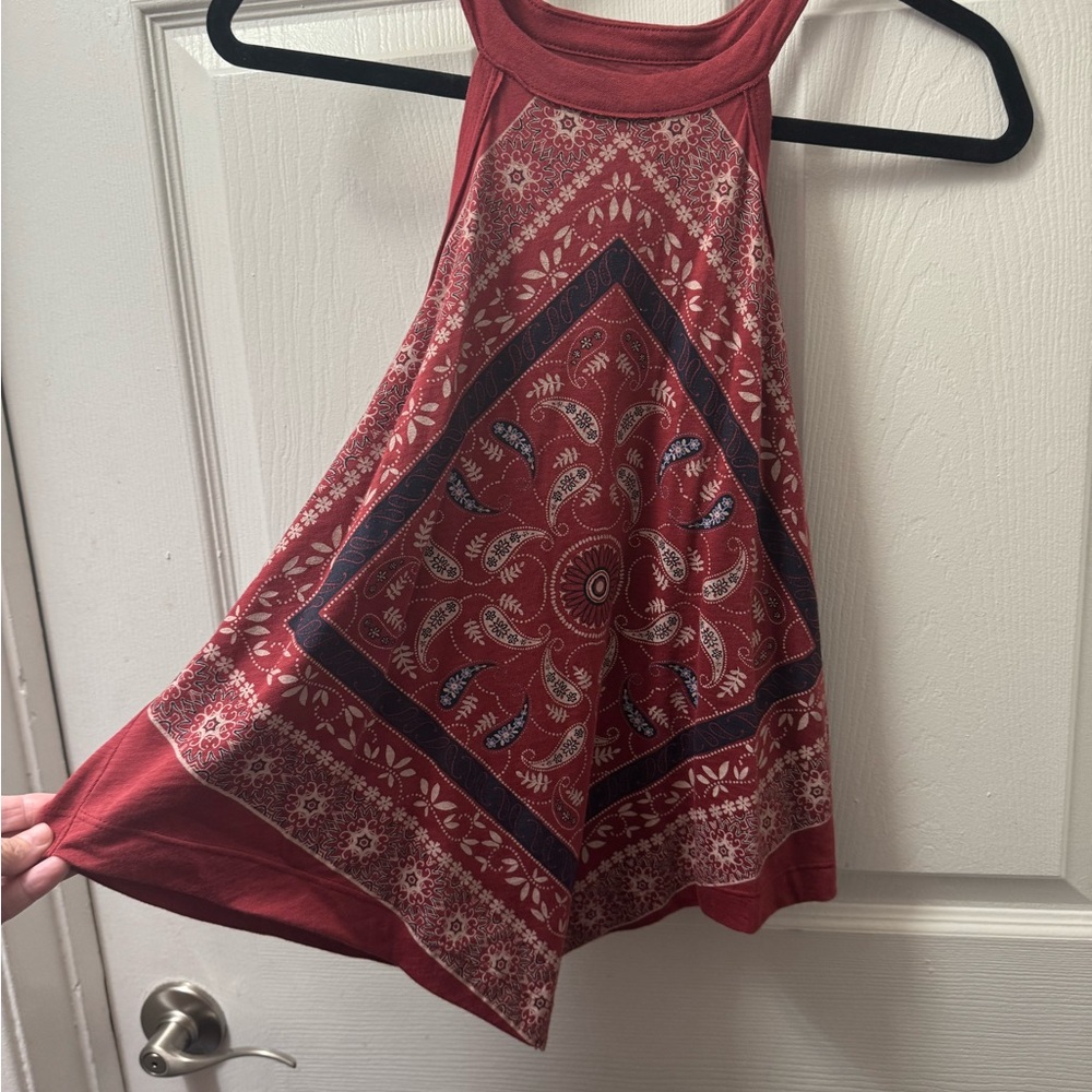 Boot Barn Red Tank Top with High Neckline